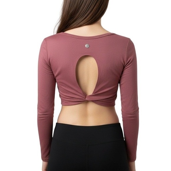 HALARA Women's SoftlyZero™ Plush Cut Out Cropped Yoga Sports Top X Small NWOT - Picture 3 of 6